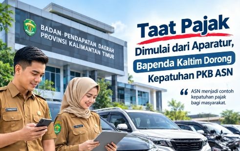 Badan Pendapatan Daerah (Bapenda) Provinsi Kalimantan Timur mendorong kepatuhan Pajak Kendaraan Bermotor (PKB) di lingkungan pemerintahan