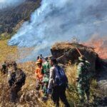 Kebakaran hutan dan lahan (karhutla) di kawasan Taman Nasional Bromo Tengger Semeru (TNBTS)