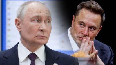 Presiden Rusia Vladimir Putin dan Elon Musk