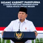 Presiden Prabowo Subianto pimpin Sidang Kabinet dua tahun pemerintahan di Istana Negara, Jakarta, Rabu (21/10/2026).